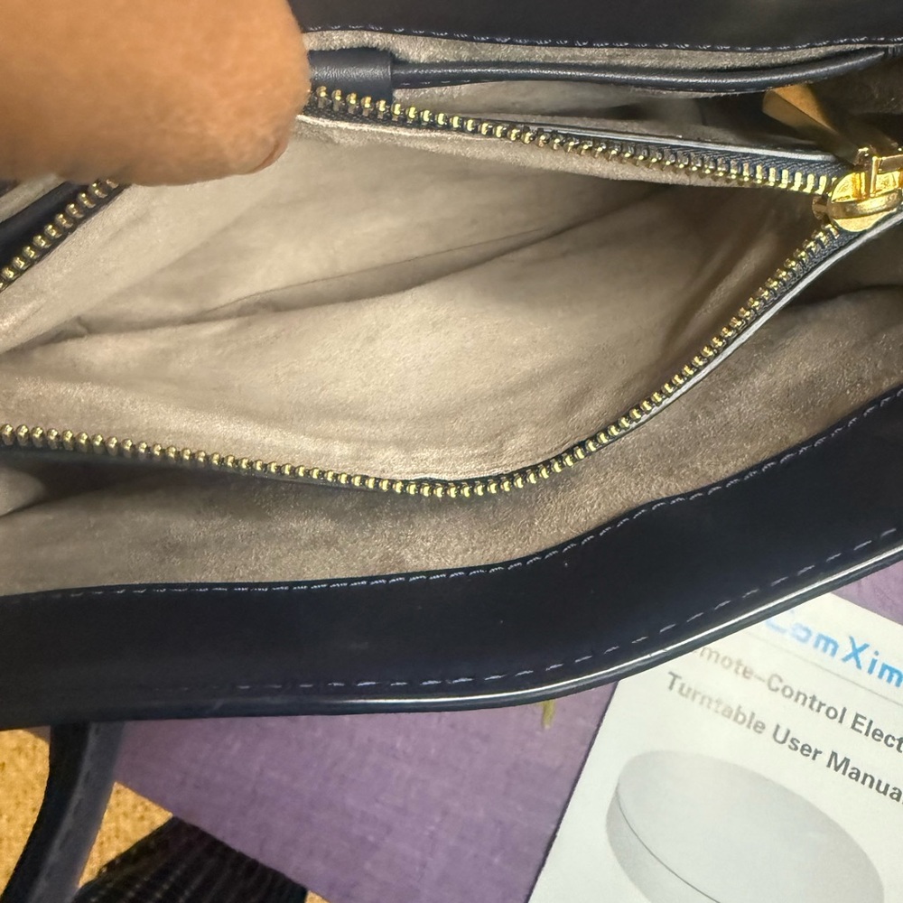 New Without Tags Kate Spade Navy and Cream Satchel - Picture 12 of 13